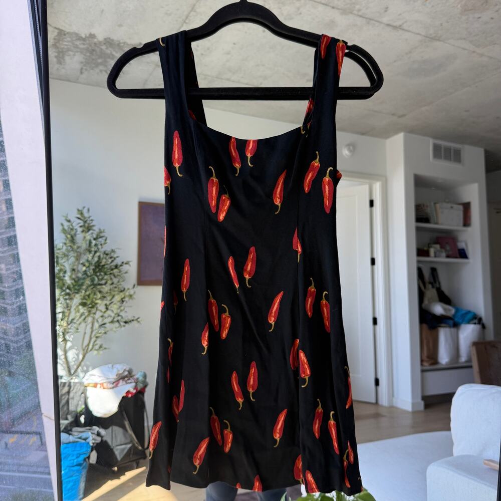 Reformation Gabin Chili Pepper Dress - Picture 2 of 5